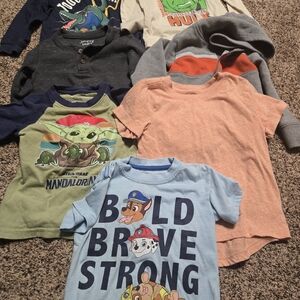 *Size 3T Bundle*7 Items*2 Long Sleeve Tees*1 Zip Up Hoodie*1 Thermal*3 T Shirts*